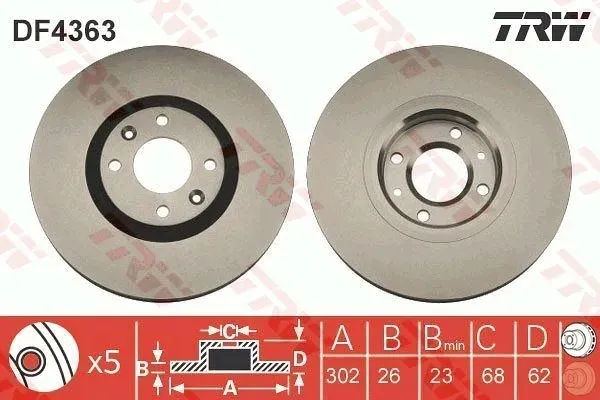tarcza-hamulcowa-df4363-trw-waga-z-opakowaniem-9-kg