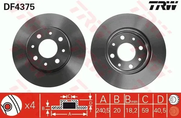 tarcza-hamulcowa-df4375-trw