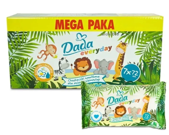 CHUSTECZKI NAWILŻANE EVERYDAY DADA 7x72 504 szt