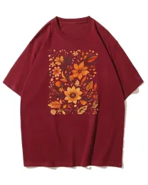 koszulka-oversize-jesienne-kwiaty-piekno-na-prezent-bordowy-s
