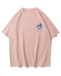 koszulka-oversize-chill-vibes-grzyb-minimalistyczna-rozowy-s
