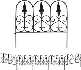 plot-ogrodowy-dekoracyjny-metalowy-komplet-5-sztuk-czarny-457x508-cm