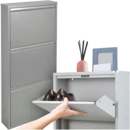 waska-metalowa-szafka-na-buty-3-drzwiowa-szara-15-cm-glebokosc-kompaktowa
