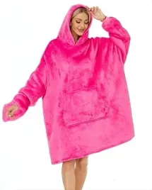 ciepla-bluza-oversize-xxl-koc-gruba-bluza-kaptur-bluzokoc-2w1-ciemny-rozowy