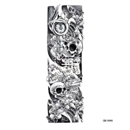 tatuaze-tymczasowe-tattoo-3d-super-jakosc-rekaw-45x20-czaszka-kwiaty-zegar