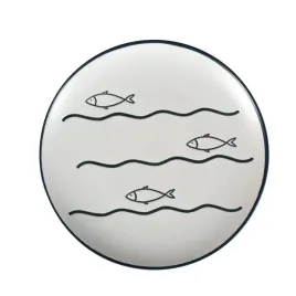 talerz-kamionkowa-ceramiczna-bialy-z-motywem-rybek-captain-mike-27-cm