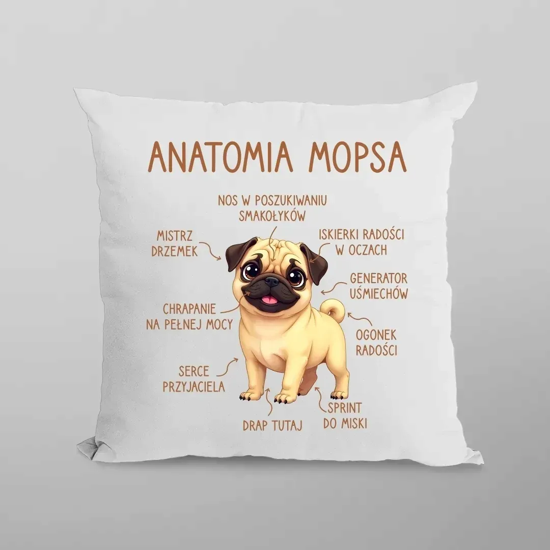 poduszka-na-prezent-anatomia-mopsa-stan-nowy