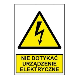 naklejka-informacyjna-uwaga-urzadzenie-elektryczne-ostrzegawcza-74x105mm