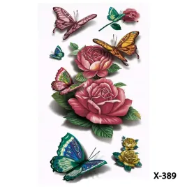 tatuaze-tymczasowe-tattoo-3d-1056-roza-motyle-kolory