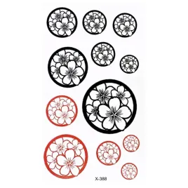 tatuaze-tymczasowe-tattoo-3d-1056-kwiaty-wisni-sakura-czerwone-czarne