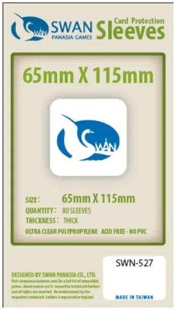 Koszulki na karty Swan Panasia 65x115 mm thick (grube) 75 sztuk