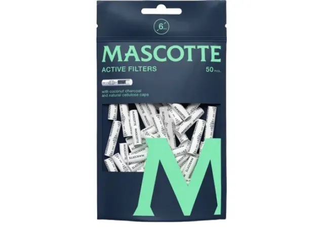 Filtry Aktywne Węglowe Mascotte Active Filters Slim fi6 50szt.