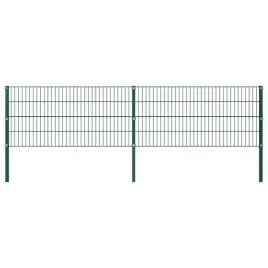 panel-ogrodzeniowy-ze-slupkami-zelazny-34-x-08-m-zielony