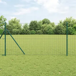 euro-fence-z-13-slupkami-1-2x25-m-ze-stali-ocynkowanej-zielony