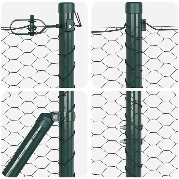 szary-plot-heksagonalny-1x100-m-stal-producent-vidaxl