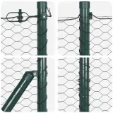 szary-plot-heksagonalny-1x100-m-stal-producent-vidaxl