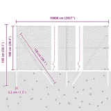 szary-plot-heksagonalny-1x100-m-stal-stan-nowy-producent-vidaxl