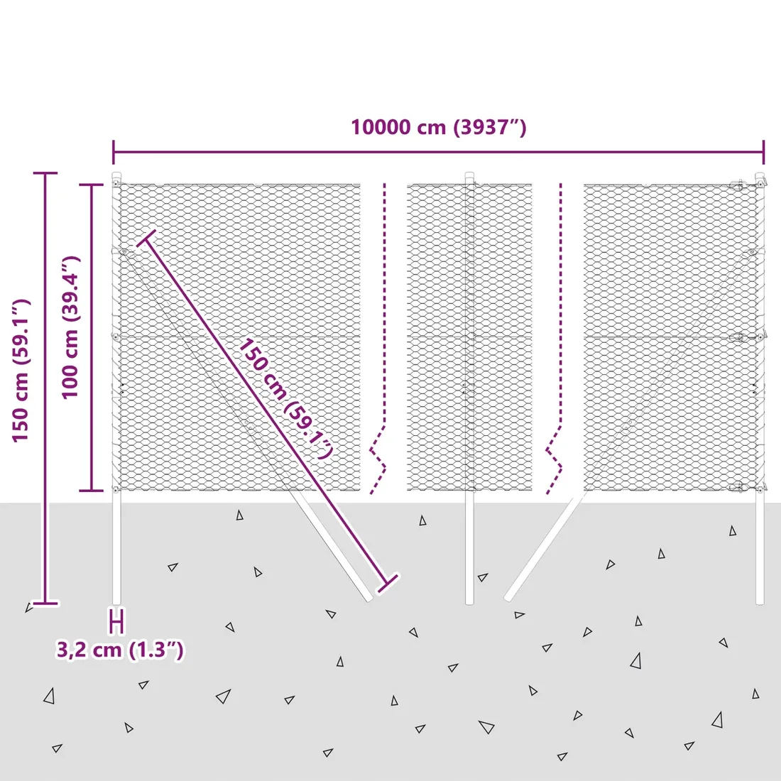 szary-plot-heksagonalny-1x100-m-stal