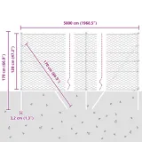 plot-heksagonalny-szary-1-2x50-m-stalowy-stan-nowy-producent-vidaxl