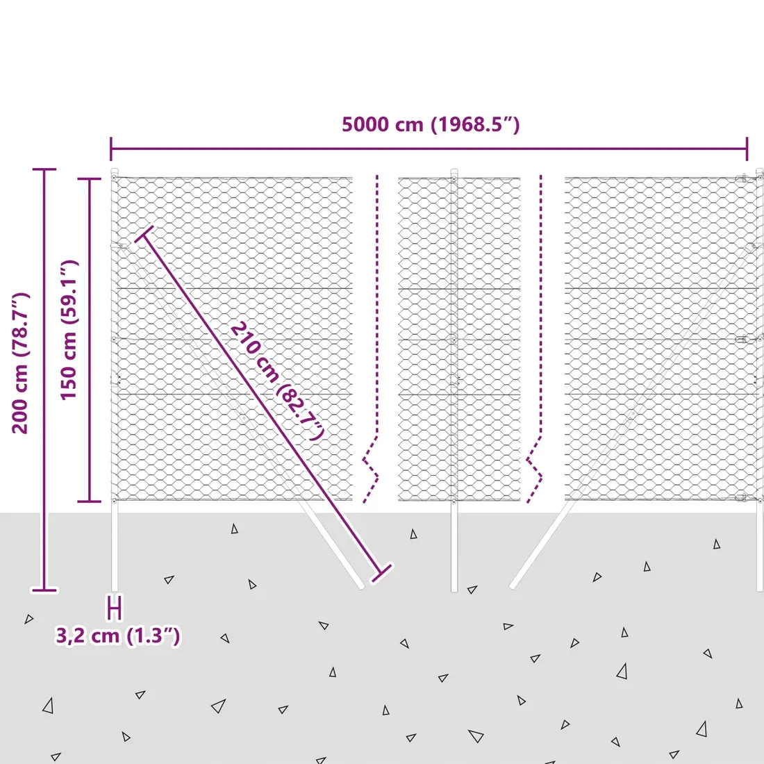 plot-heksagonalny-15x50-m-ze-stali-ocynkowanej