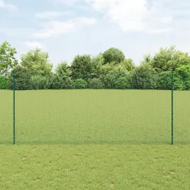 ogrodzenie-z-drutu-spawanego-z-11-slupkami-u-zielone-1-4x25-m-stal