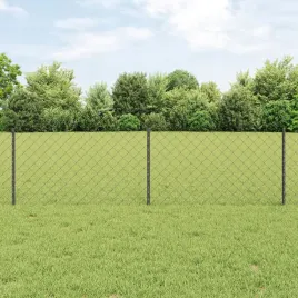 ogrodzenie-z-siatki-ogniwowej-z-22-slupkami-u-szare-0-6x25-m-stal