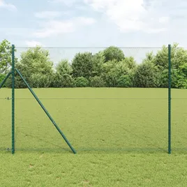 ogrodzenie-szesciokatne-zielone-16x25-m-stal-slupki-ogrodzeniowe-13-szt