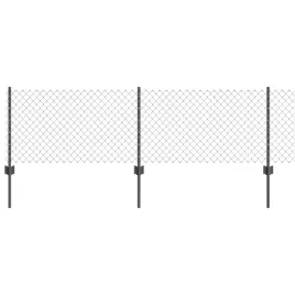 szare-ogrodzenie-spawane-z-5-slupkami-0-4x10-m