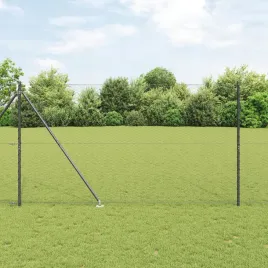 heksagonalne-ogrodzenie-szare-15x10-m-stal-slupy-ogrodzeniowe-z-kolcem-7
