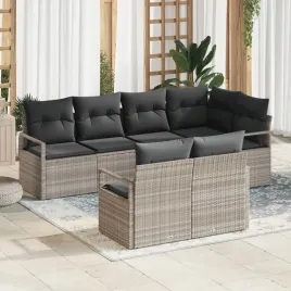 zestaw-7-czesciowy-sofy-ogrodowej-z-poduszkami-jasnoszary-polirattan-sofa
