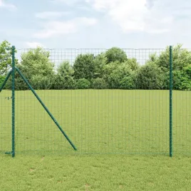 slupy-ogrodzeniowe-52-szt-zielony-o32-mm-200-cm-stal-ocynkowana