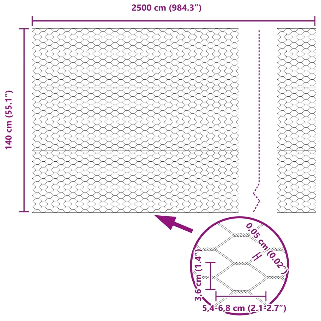 plot-heksagonalny-1-4x25-m-stal-ocynkowana