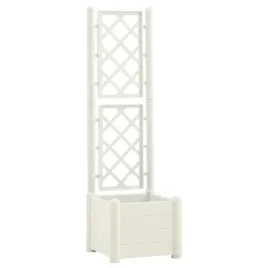 donica-ogrodowa-z-trejazem-biala-43-x-43-x-142-cm-pojemnosc-90-l