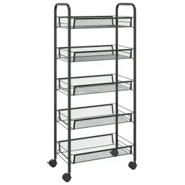 wozek-organizacyjny-z-zelaza-z-kolami-i-hamulcami-czarny-46x26x105-cm