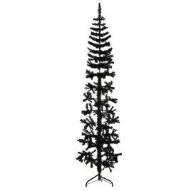 sztuczna-choinka-polowka-czarna-pvc-210-cm-x-55-cm