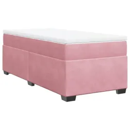lozko-kontynentalne-200-x-90-x-46-cm-rozowe-z-materacem-i-topperem