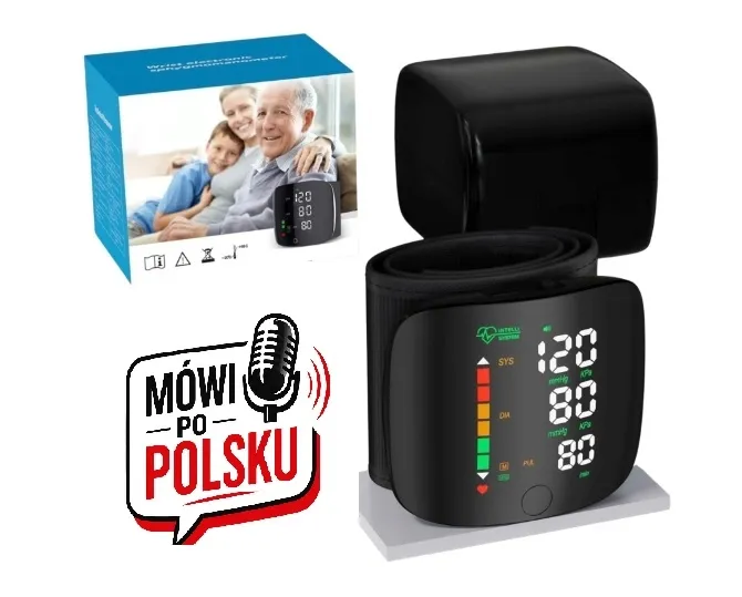 CIŚNIENIOMIERZ ELEKTRONICZNY NADGARSTKOWY PO POLSKU