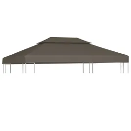 zadaszenie-do-altany-ogrodowej-2-poziomowe-taupe-4x3m-310g-m-pvc