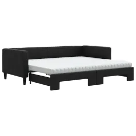 czarna-rozkladana-lezanka-2-w-1-z-materacami-213-x-100-x-68-cm