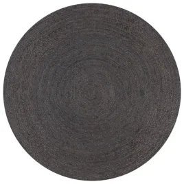 dywanik-z-plecionej-juty-recznie-wykonany-ciemnoszary-srednica-150-cm