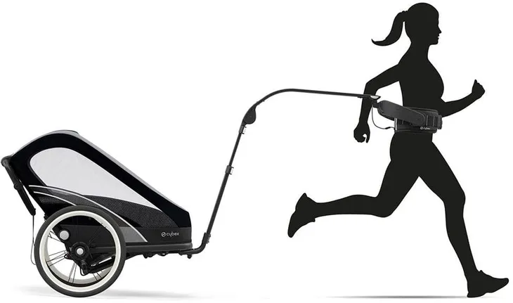 Cybex Sport Jogging Kit Zestaw Biegowy Do Przyczepki Dziecięcej Zeno Black