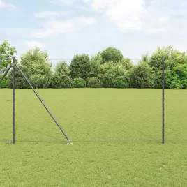 ogrodzenie-hexagonowe-szare-16x50-m-stal-slupki-ogrodzeniowe-z-kolkiem-13