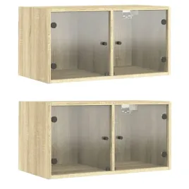 szafki-wiszace-2-szt-szklane-drzwi-dab-sonoma-685x37x35-cm