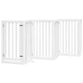 skladana-bramka-dla-psa-z-drzwiami-6-paneli-biala-300-cm