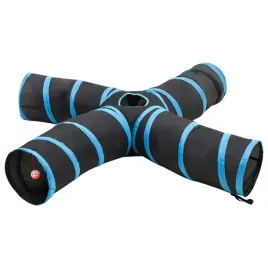 tunel-dla-kota-czteroramienny-czarno-niebieski-25-cm