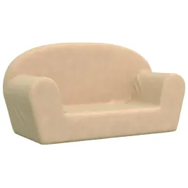 sofa-dla-dzieci-2-os-kremowa-miekki-plusz
