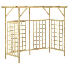 drewniana-pergola-na-trzy-kosze-impregnowana-na-zielono-200x80x168-cm