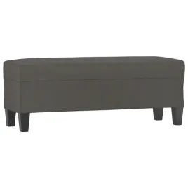 lawka-tapicerowana-sztuczna-skora-szara-100x35x41-cm