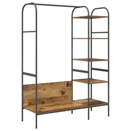 wieszak-na-ubrania-z-polka-brazowy-120-x-44-x-160-cm