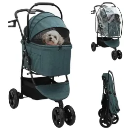 skladany-wozek-dla-zwierzat-zielony-78-x-54-x-101-cm